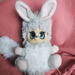 Fur Babies World Bunny Plush Toy with Blue Eyes That Move